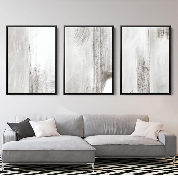 Purity Set of 3 Prints Wall Art Moncasso