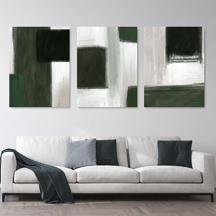 Moss Set of 3 Prints Wall Art Moncasso