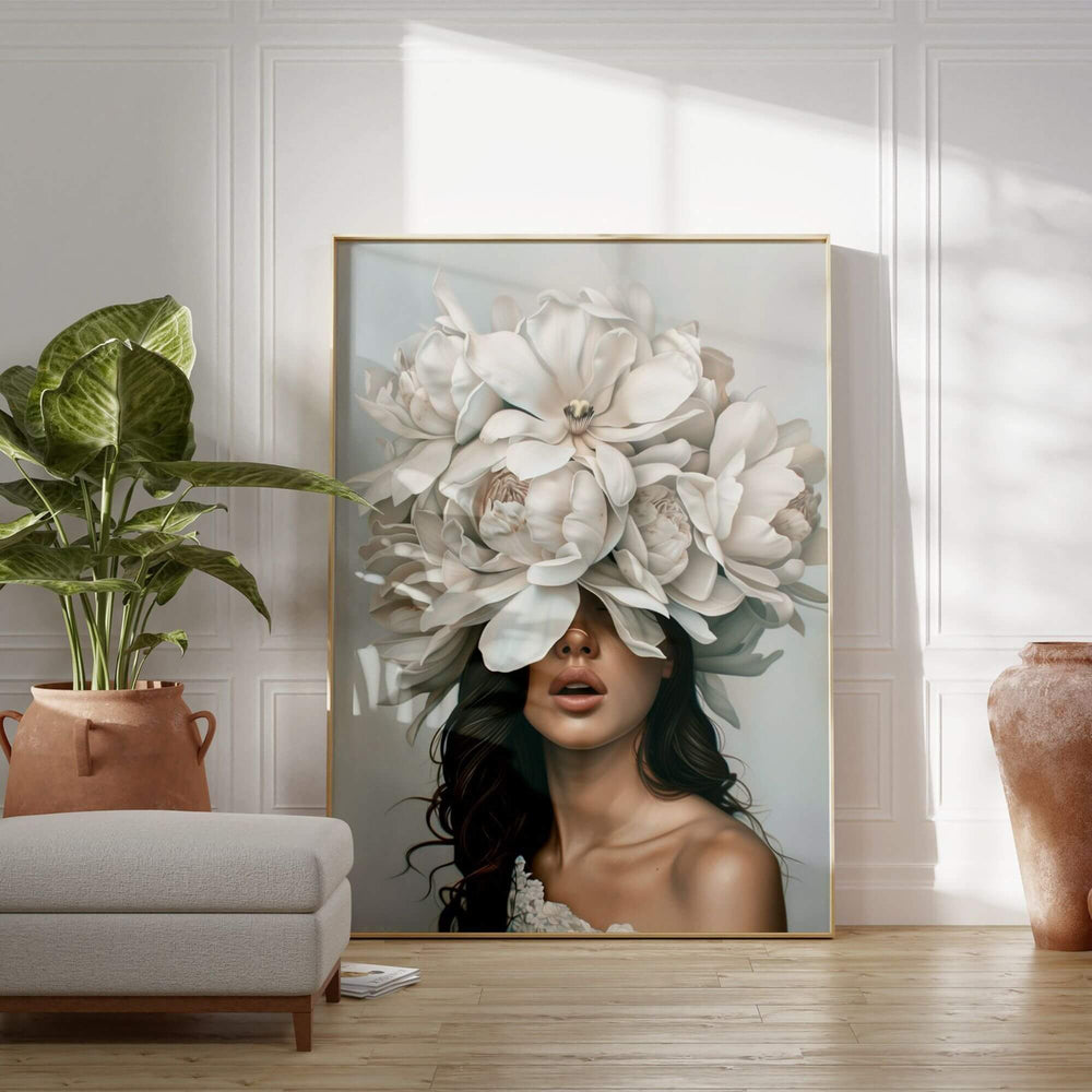 Peony Veil Print Wall Art Moncasso