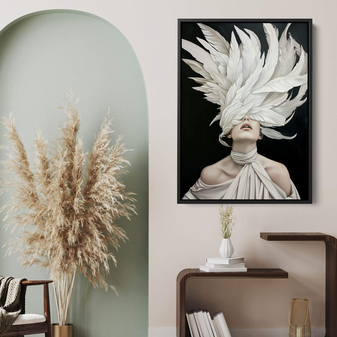 Midnight Plume Print Wall Art Moncasso