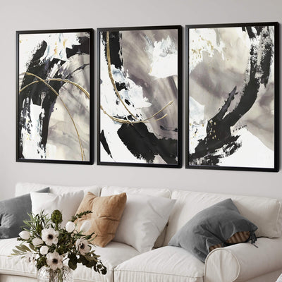 Greystorm Set of 3 Prints Wall Art Moncasso