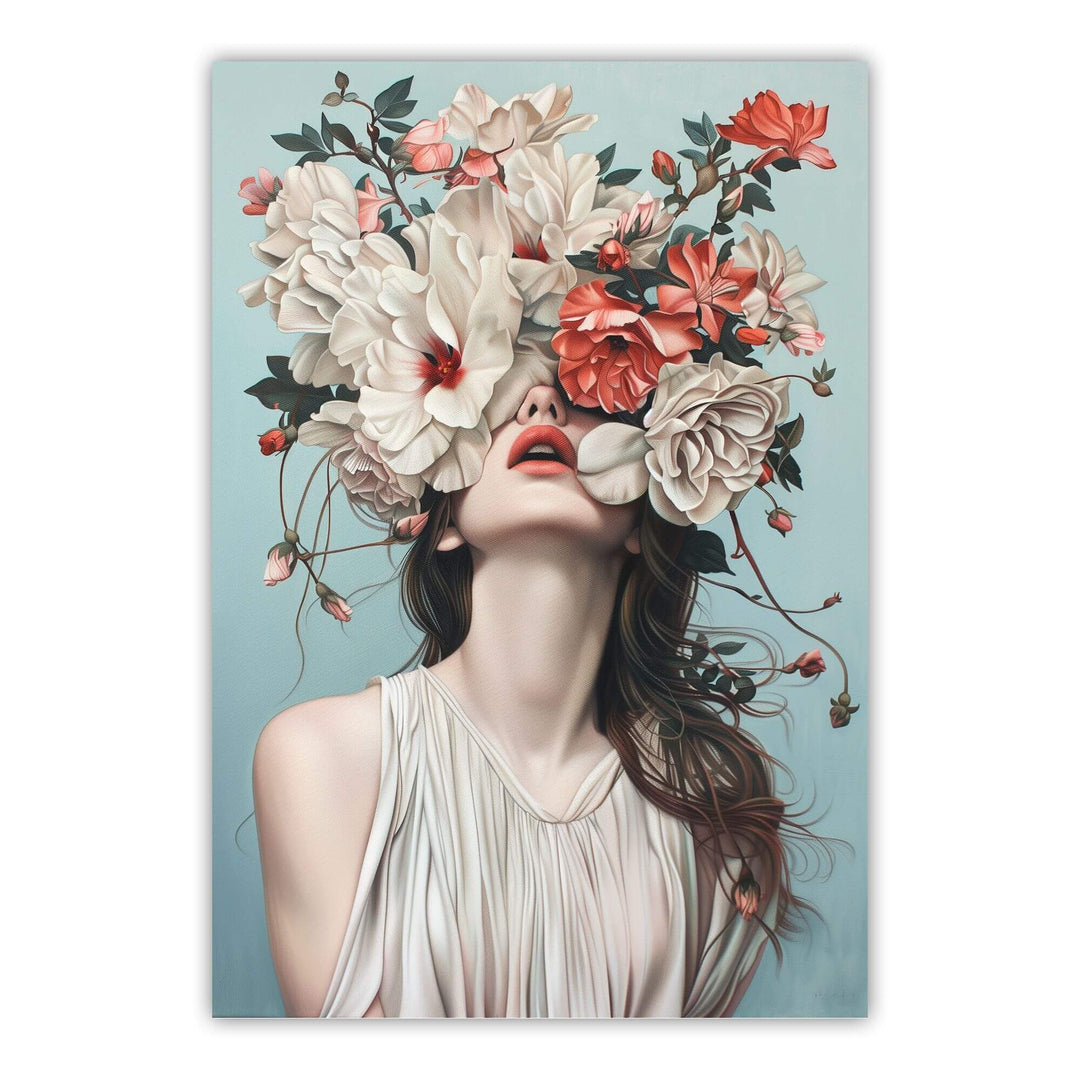 Floral Veil Print Wall Art Moncasso