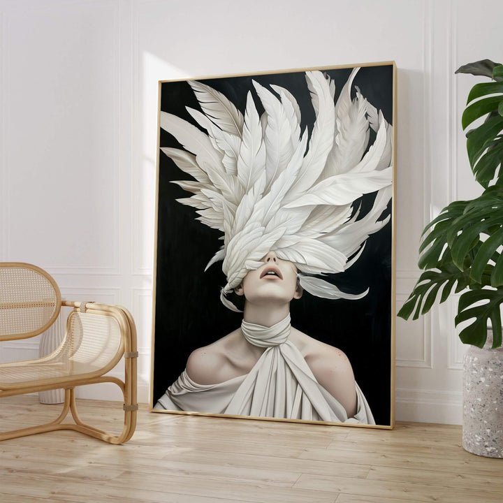 Midnight Plume Print Wall Art Moncasso