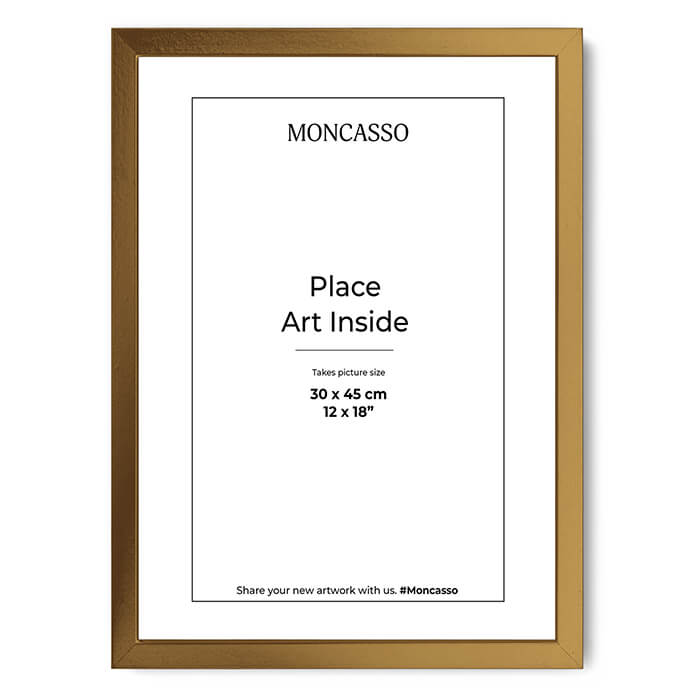 Fine Art Frame Gold 30 x 45 cm Frame Moncasso