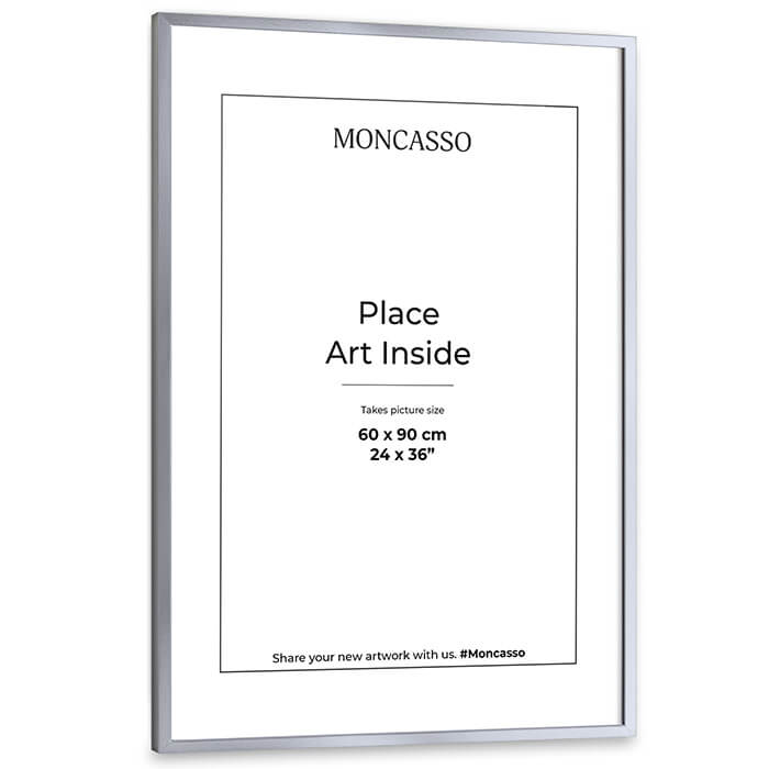 Silver Fine Art Frame, 60 x 90 cm Frame Moncasso