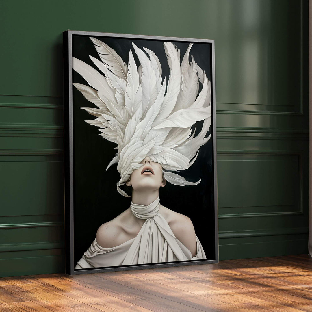 Midnight Plume Print Wall Art Moncasso