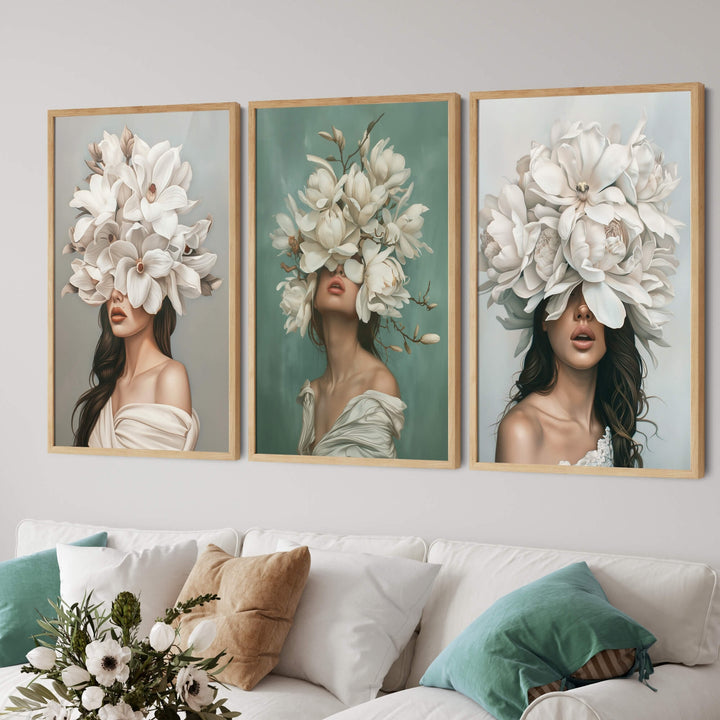 Grace Set of 3 Prints Wall Art Moncasso