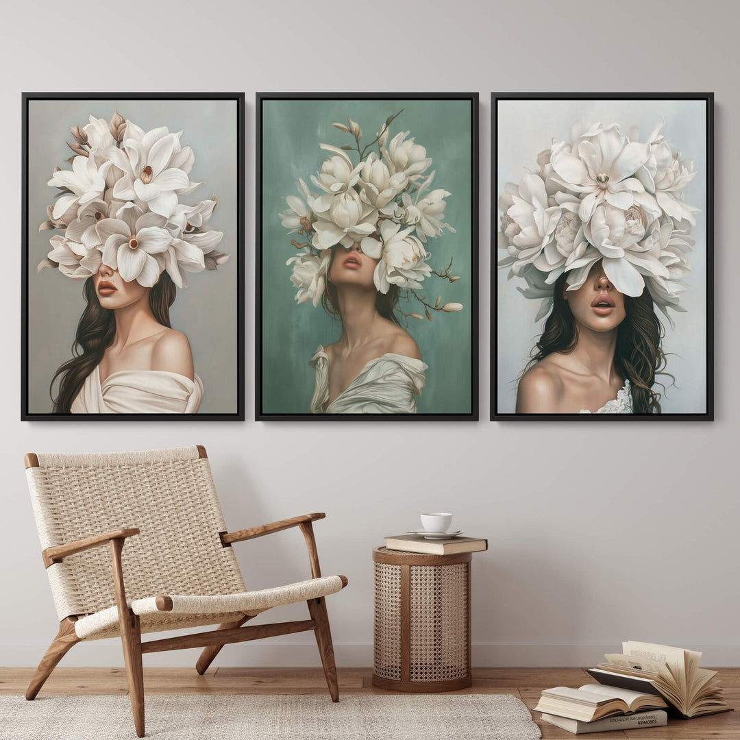 Grace Set of 3 Prints Wall Art Moncasso