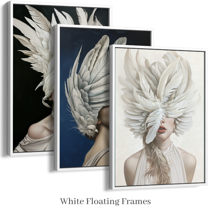 Whispers of Plumes Set of 3 Prints Wall Art Moncasso
