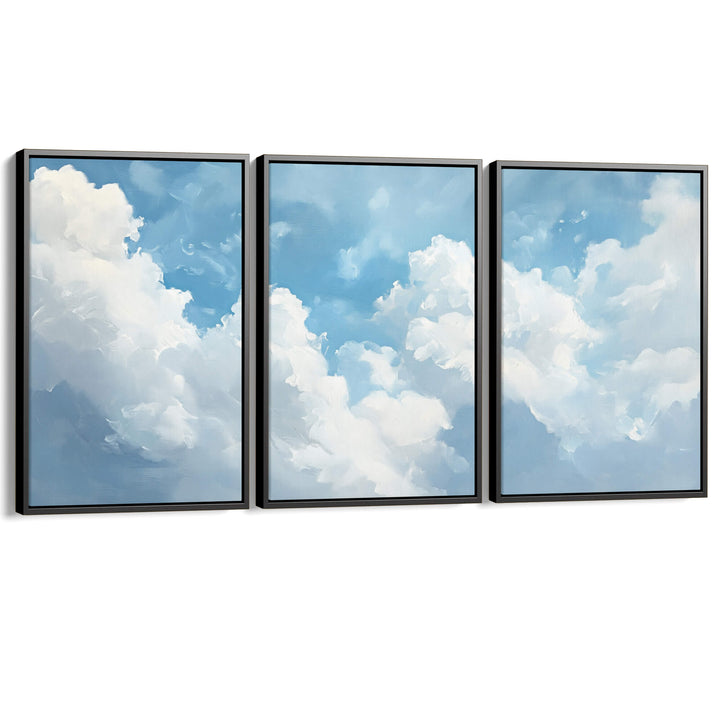 Blissful Clouds Set of 3 Prints Wall Art Moncasso