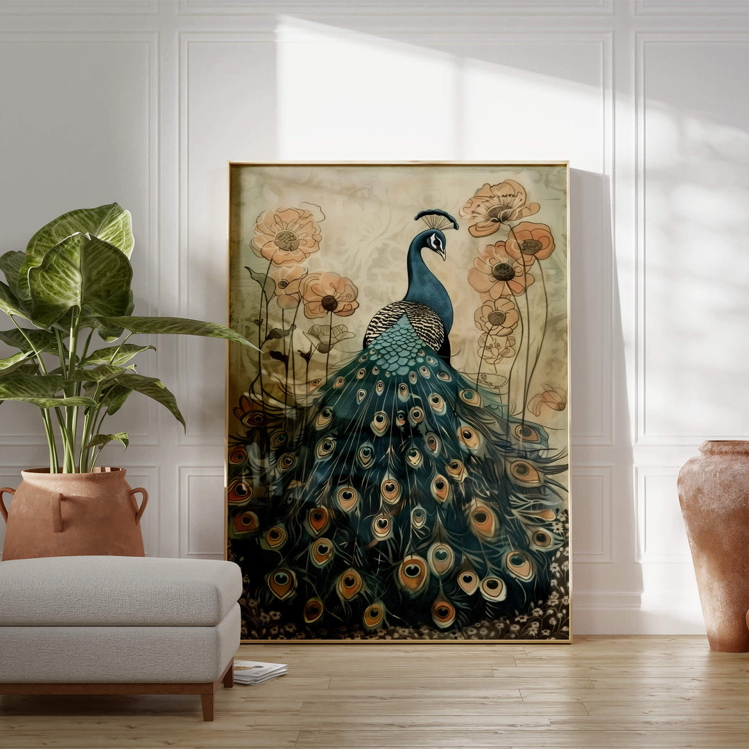 Enchanted Peacock No2 Print Wall Art Moncasso