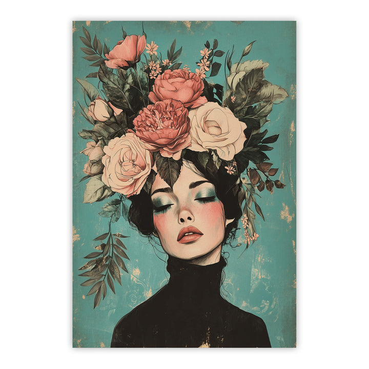 Floral Muse No1 Print Wall Art Moncasso