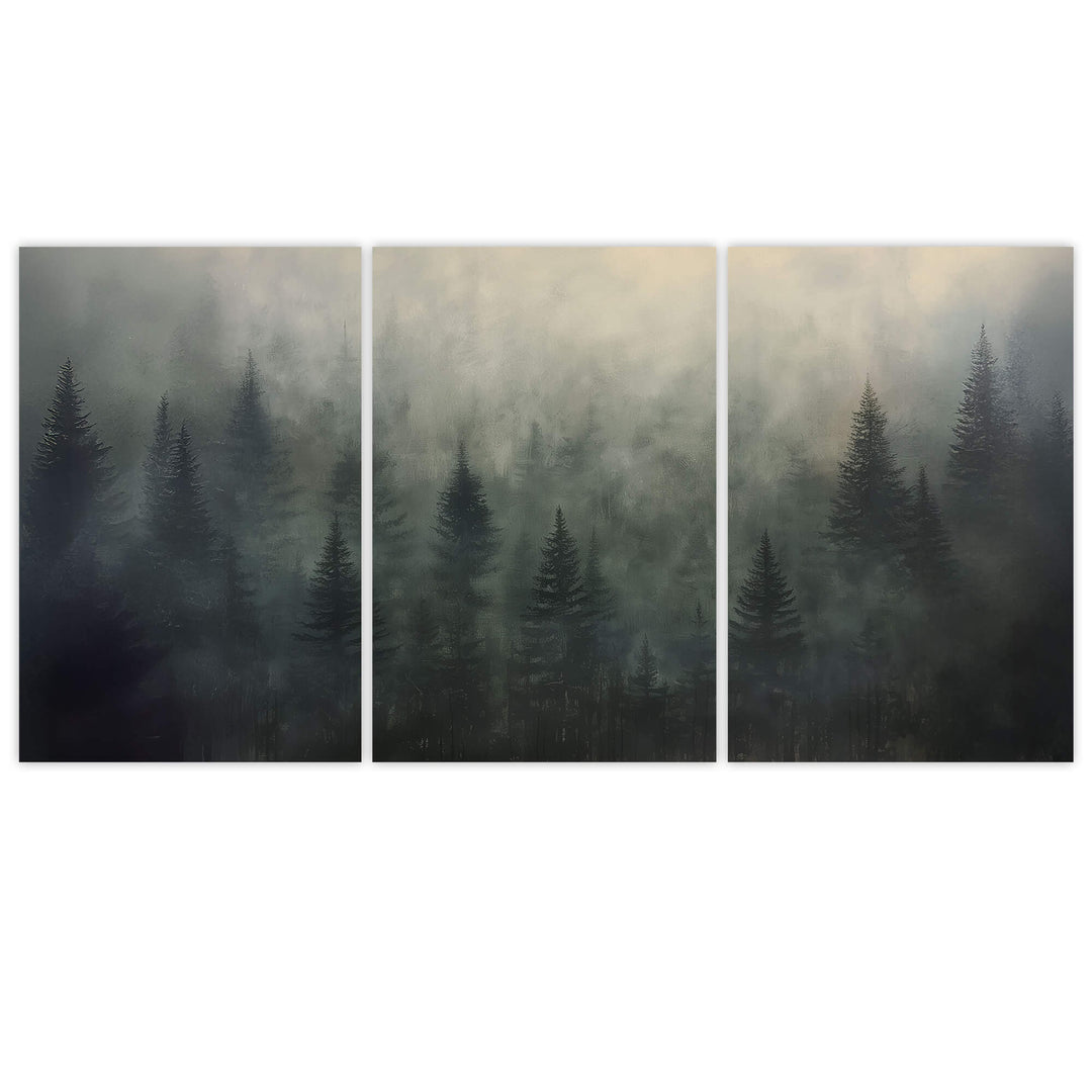 Forest Edge at Dusk Set of 3 Prints Wall Art Moncasso