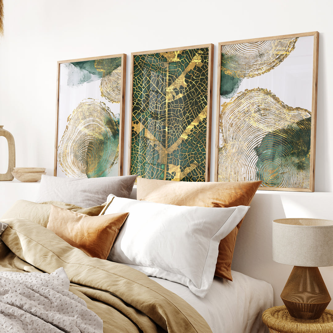 Golden Section Set of 3 Prints Wall Art Moncasso