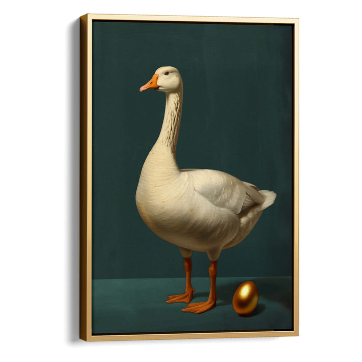 Goose and Golden Egg Print Wall Art Moncasso