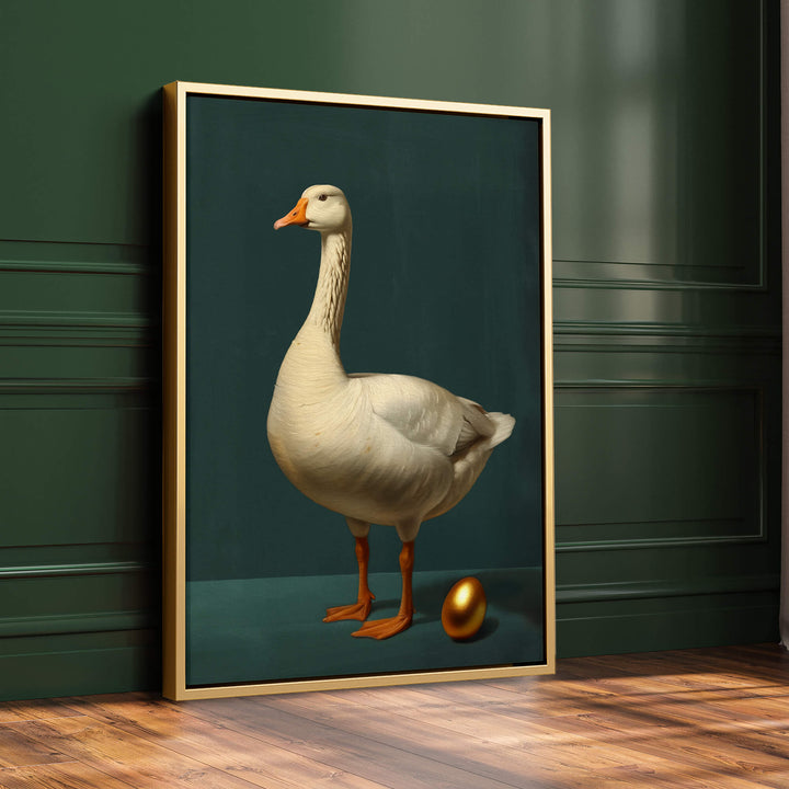 Goose and Golden Egg Print Wall Art Moncasso