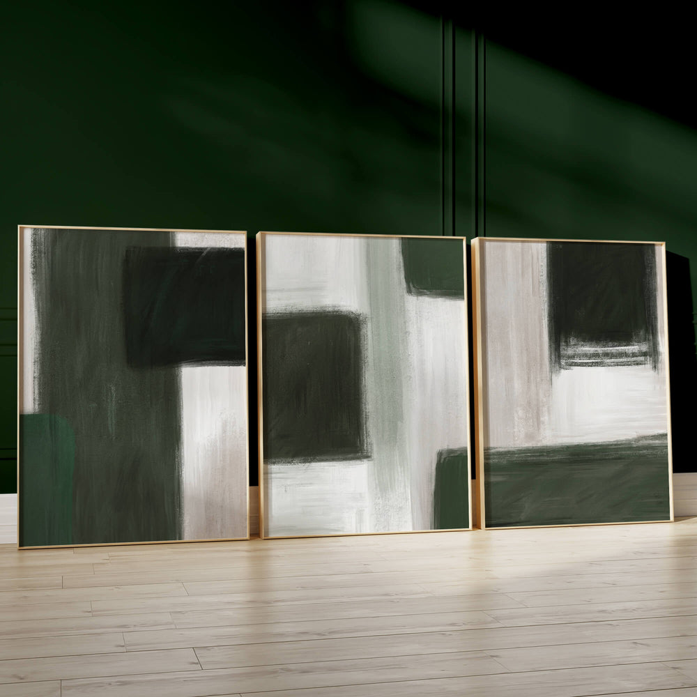Moss Set of 3 Prints Wall Art Moncasso