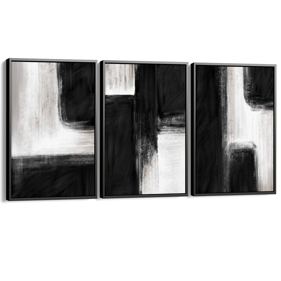 Nero Set of 3 Prints Wall Art Moncasso