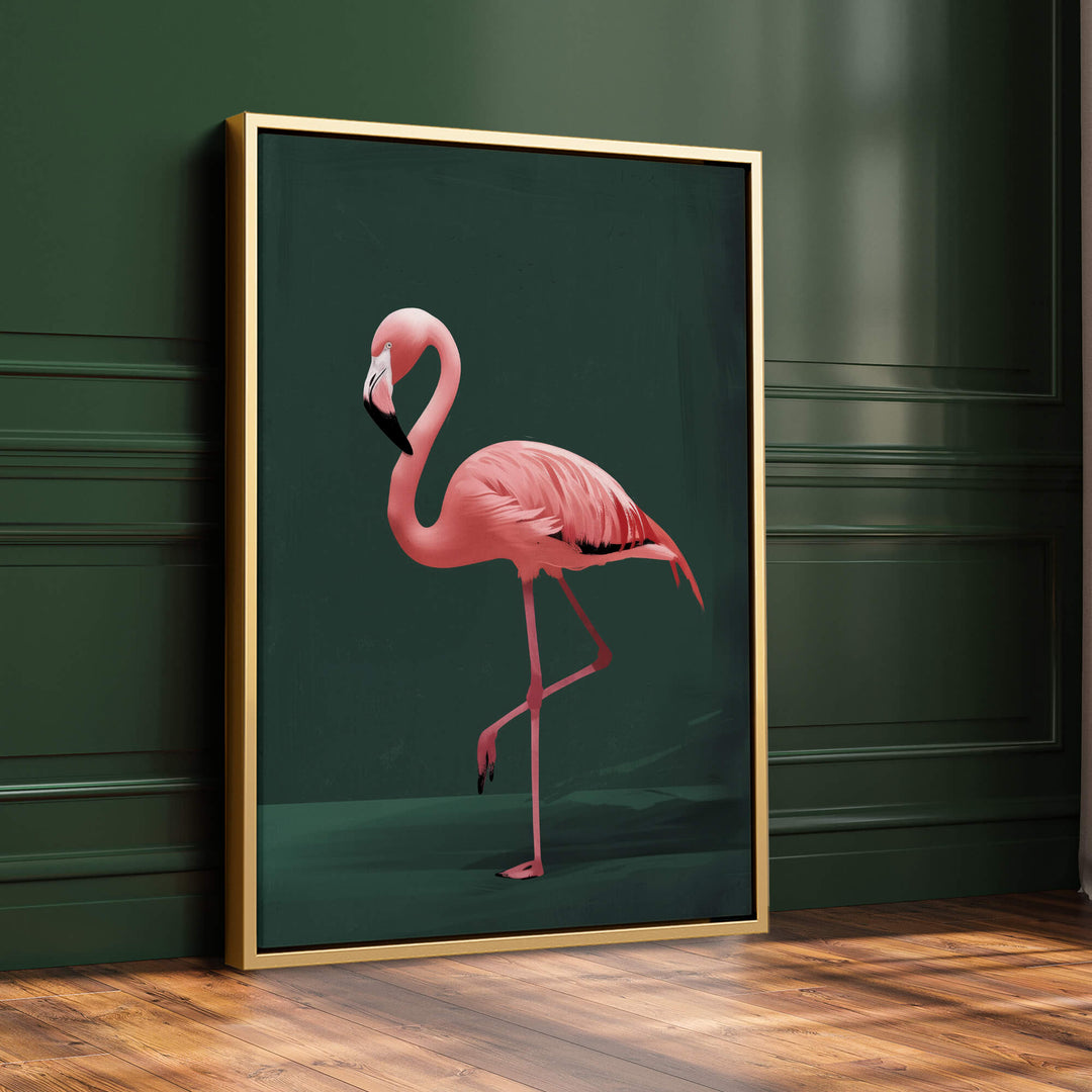 Pink Flamingo Print Wall Art Moncasso