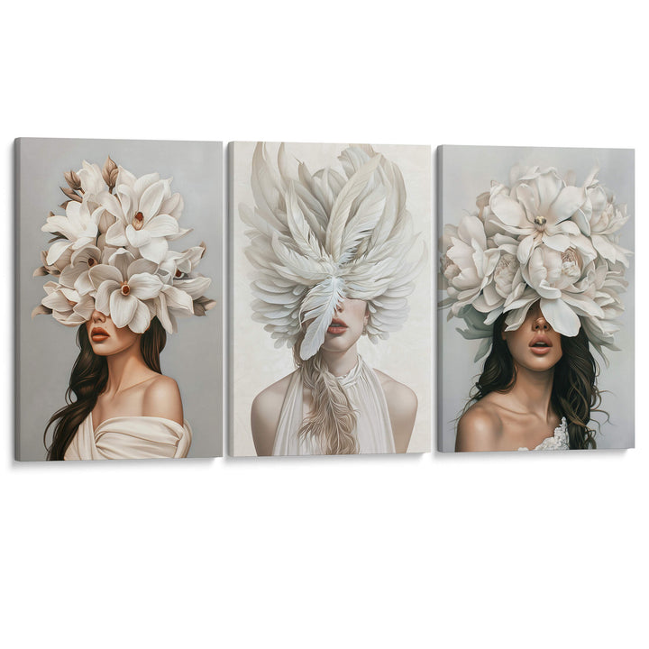 Plumage Set of 3 Prints Wall Art Moncasso