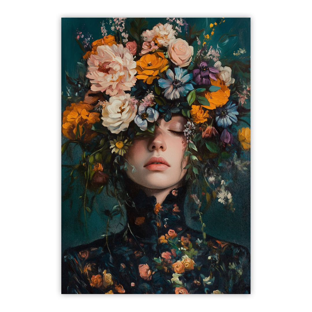 Victorian Flowers Print Wall Art Moncasso