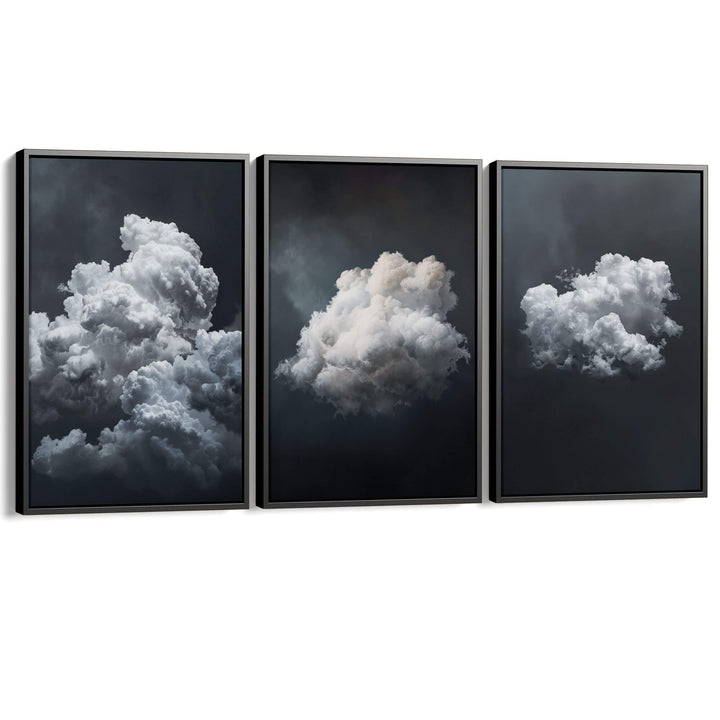 Stormy Clouds Set of 3 Prints Wall Art Moncasso