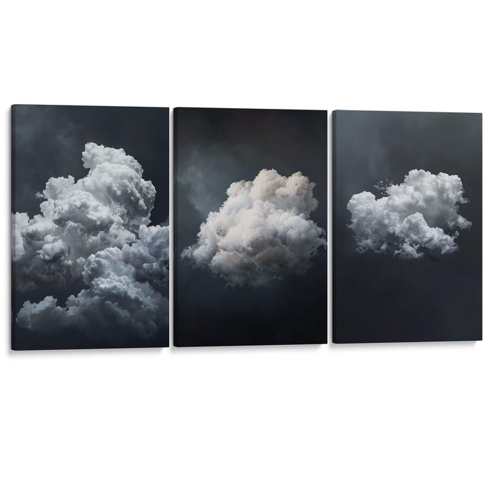 Stormy Clouds Set of 3 Prints Wall Art Moncasso