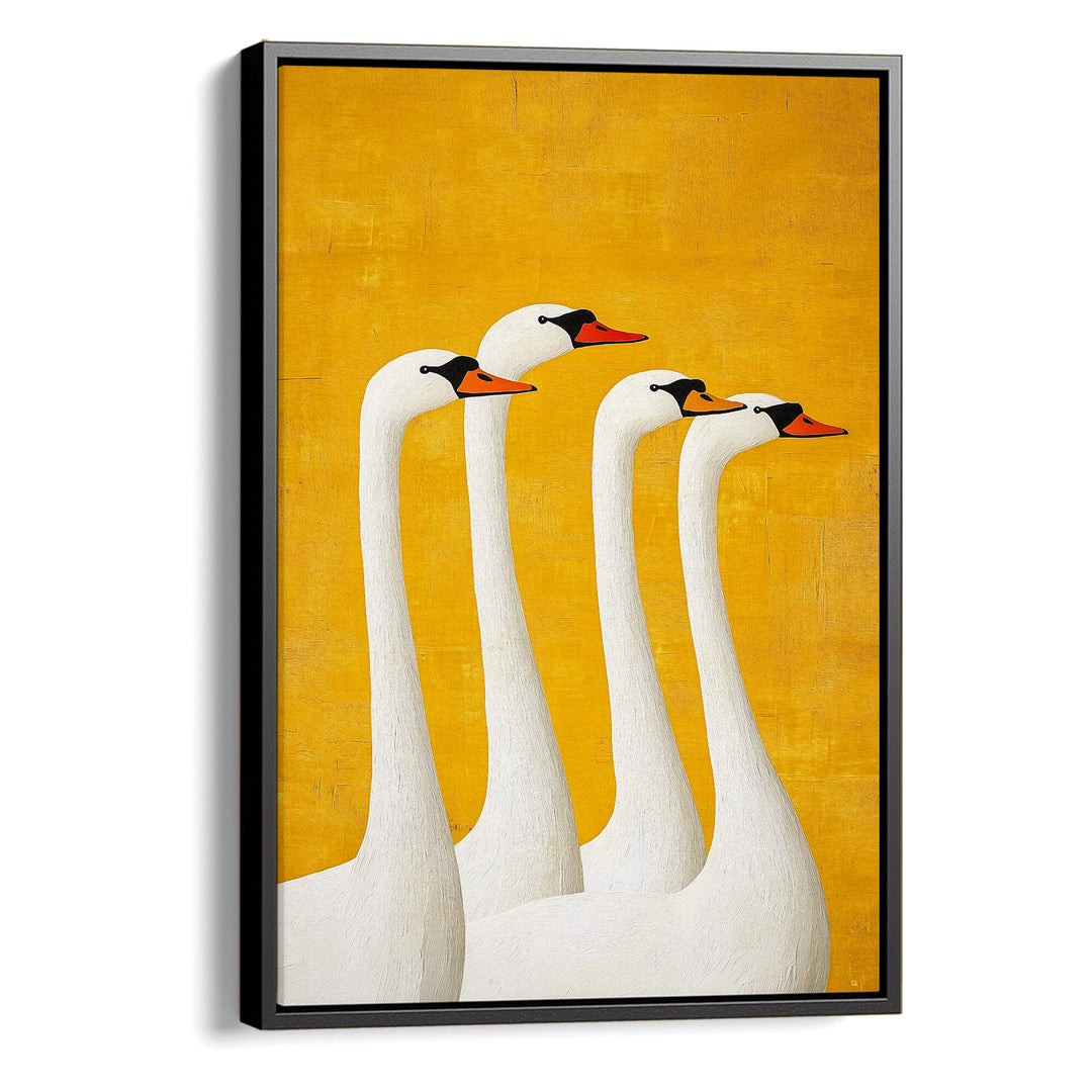 Swans Print Wall Art Moncasso