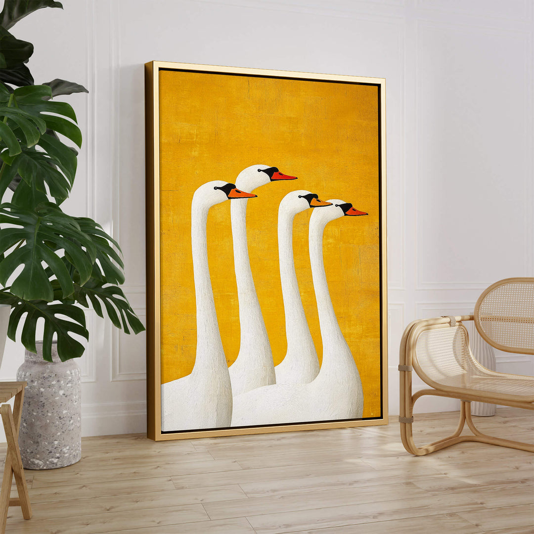 Swans Print Wall Art Moncasso
