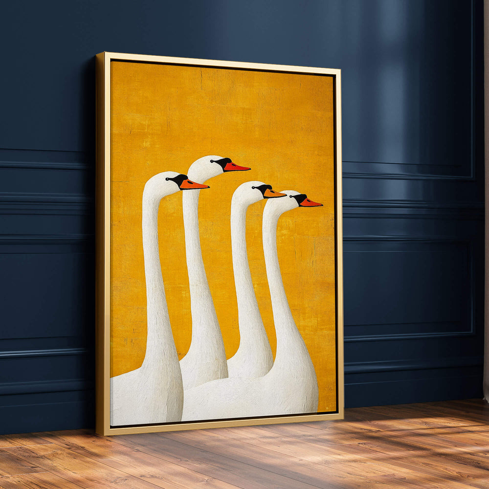Swans Print Wall Art Moncasso