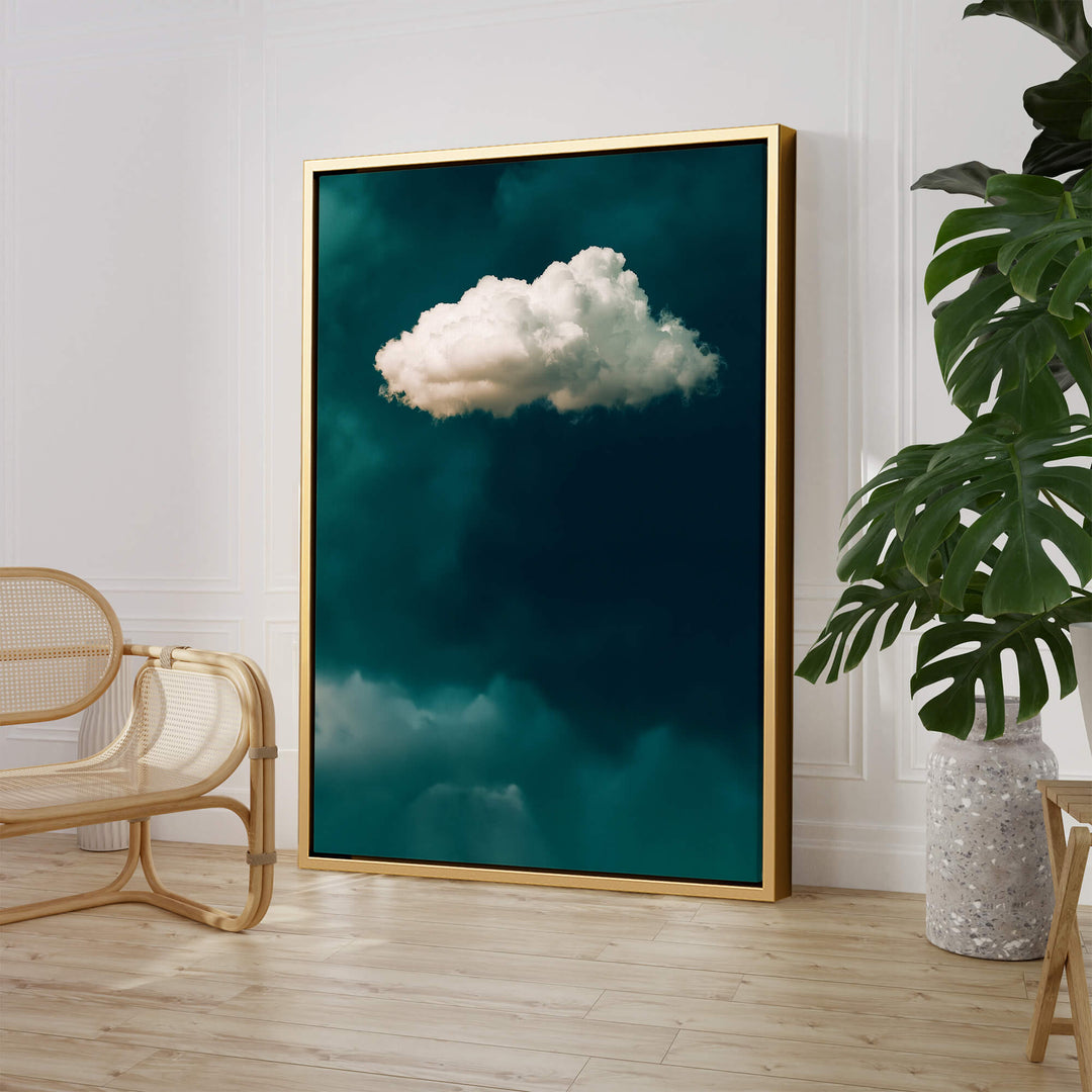 Teal Cloud No1 Print Wall Art Moncasso