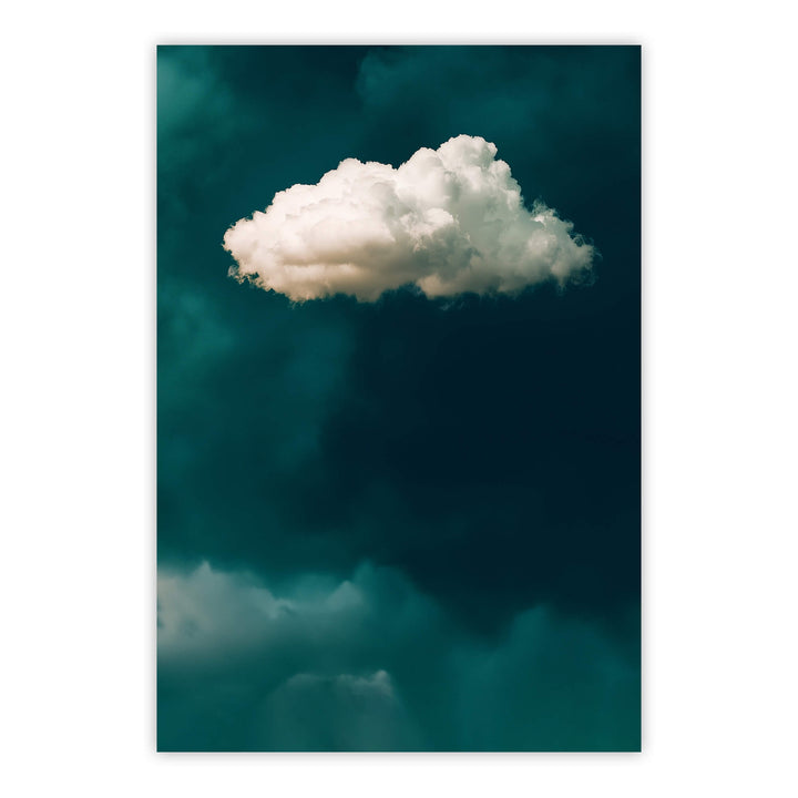 Teal Cloud No1 Print Wall Art Moncasso