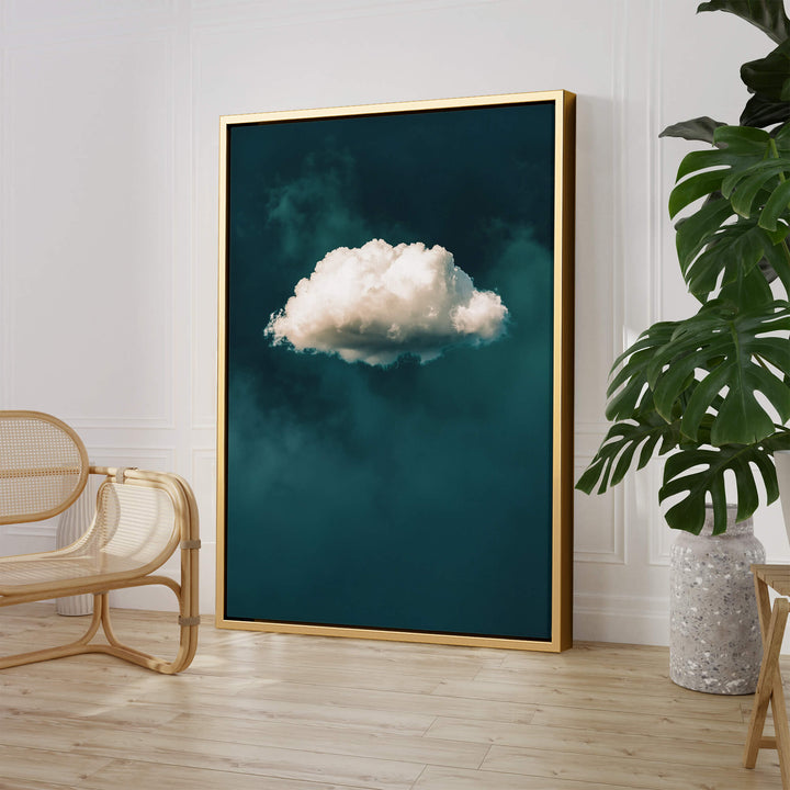 Teal Cloud No2 Print Wall Art Moncasso