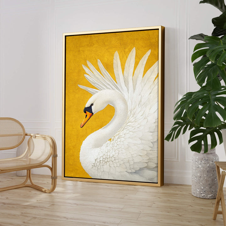 White Swan No1 Print Wall Art Moncasso
