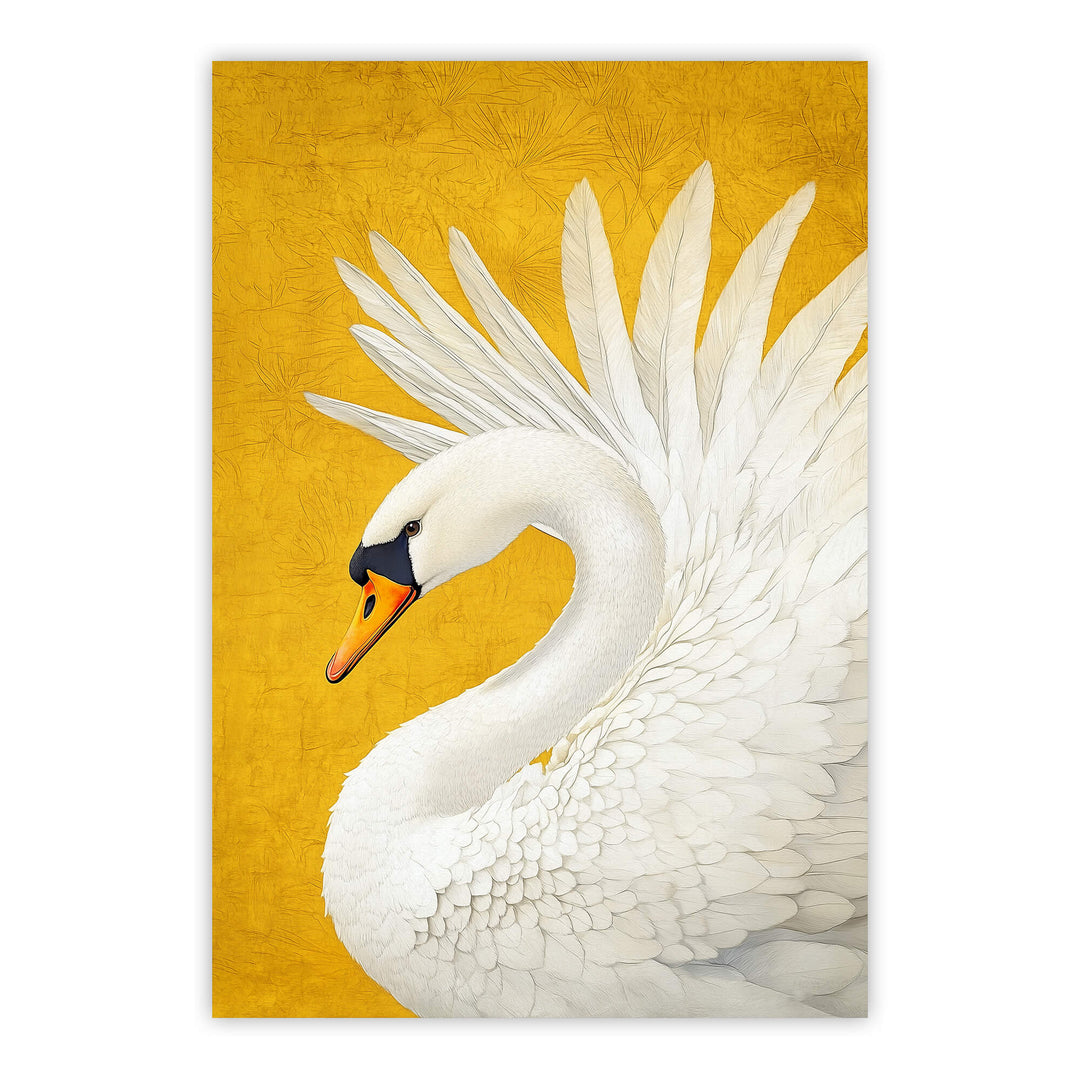 White Swan No1 Print Wall Art Moncasso