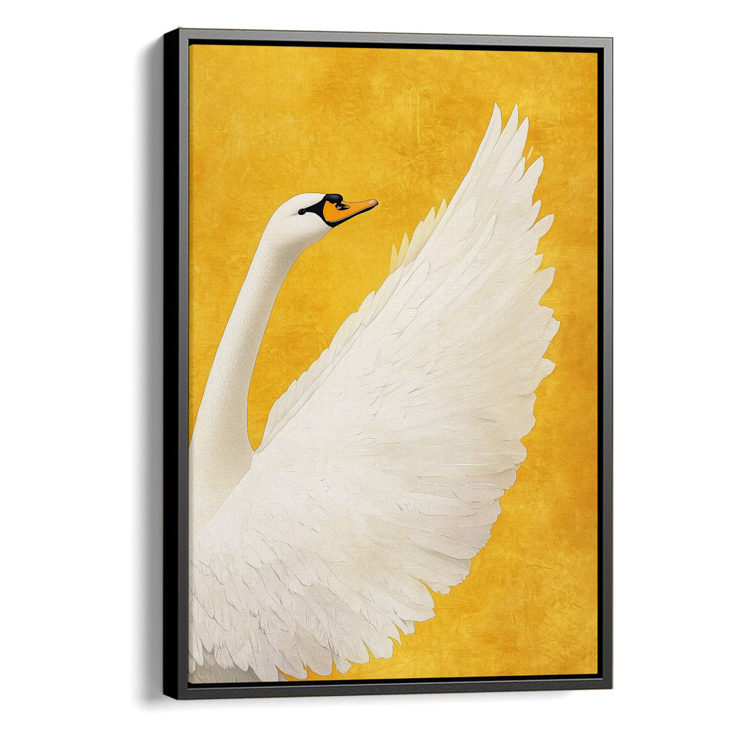 White Swan No2 Print Wall Art Moncasso