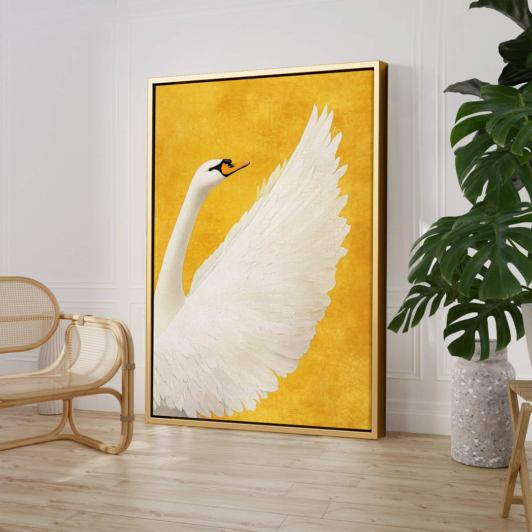 White Swan No2 Print Wall Art Moncasso