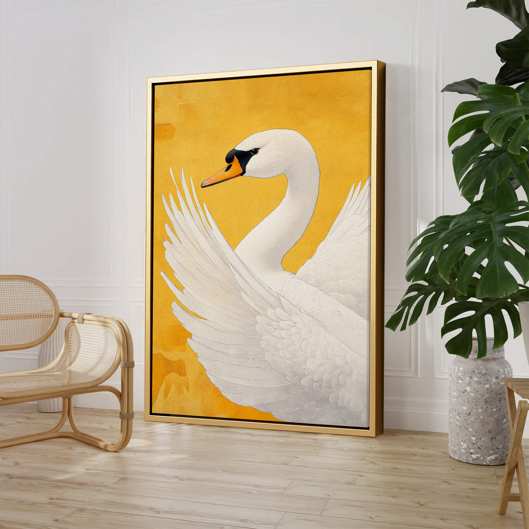 White Swan No3 Print Wall Art Moncasso