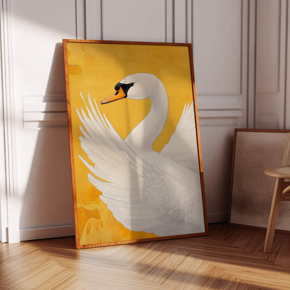 White Swan No3 Print Wall Art Moncasso