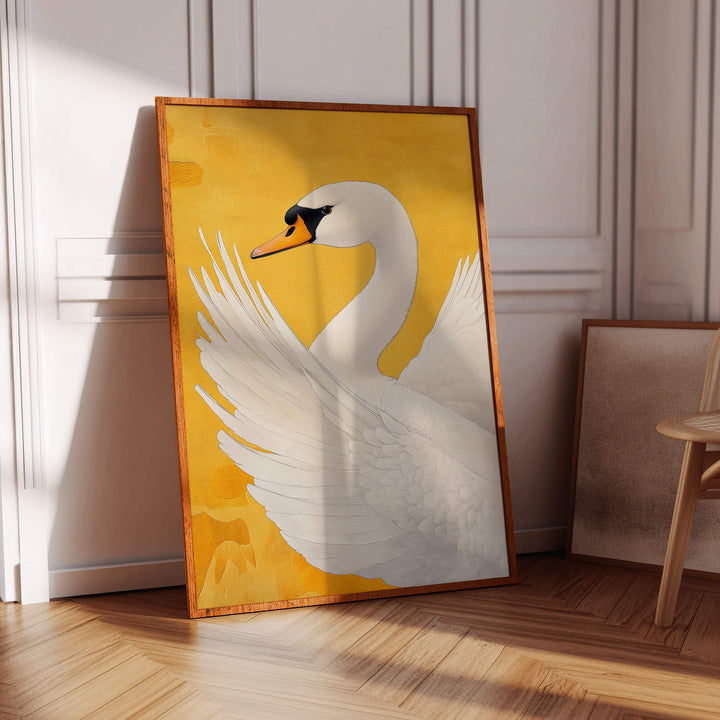 White Swan No3 Print Wall Art Moncasso