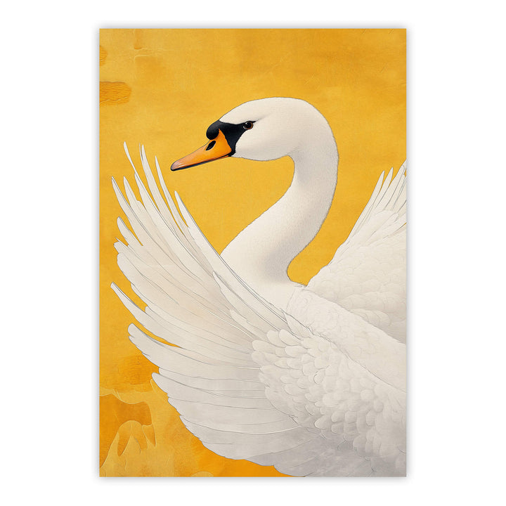 White Swan No3 Print Wall Art Moncasso