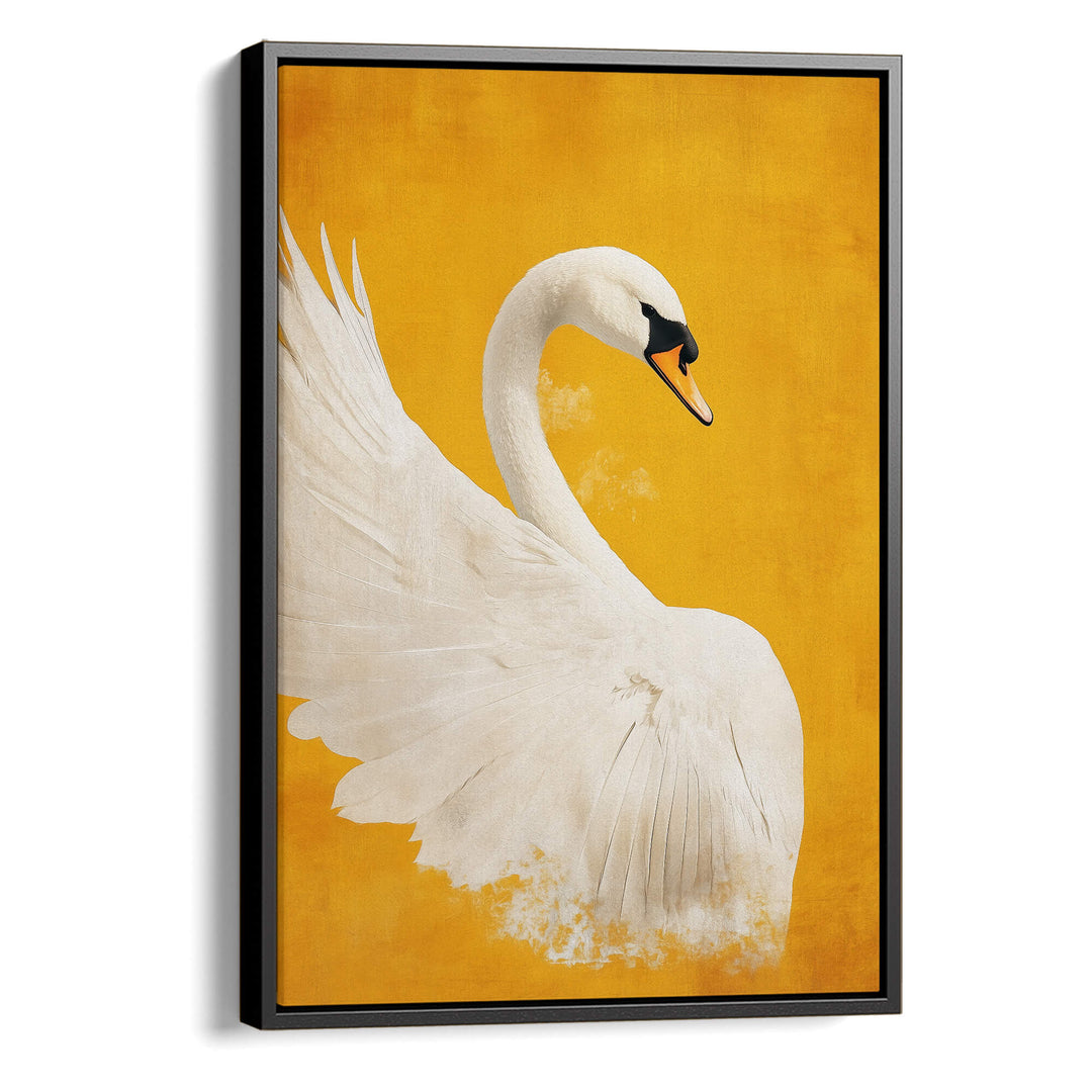 White Swan No4 Print Wall Art Moncasso