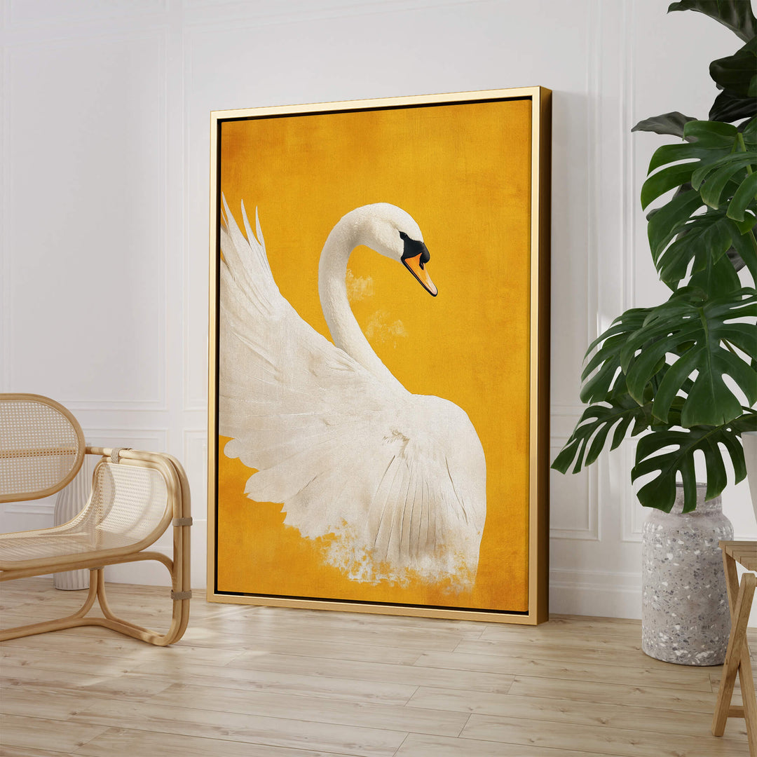 White Swan No4 Print Wall Art Moncasso