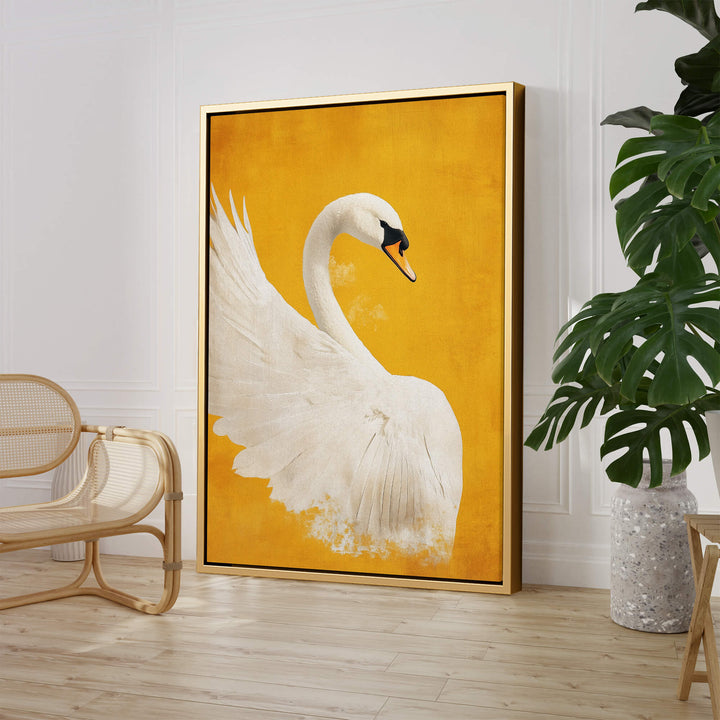 White Swan No4 Print Wall Art Moncasso