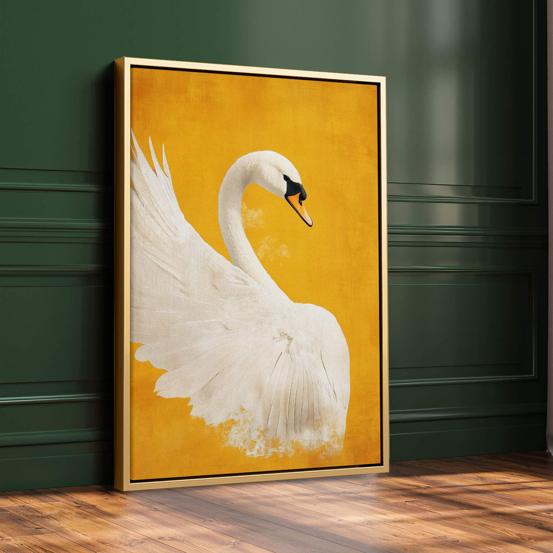 White Swan No4 Print Wall Art Moncasso