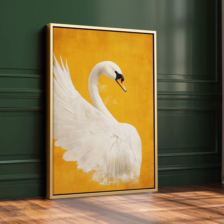 White Swan No4 Print Wall Art Moncasso