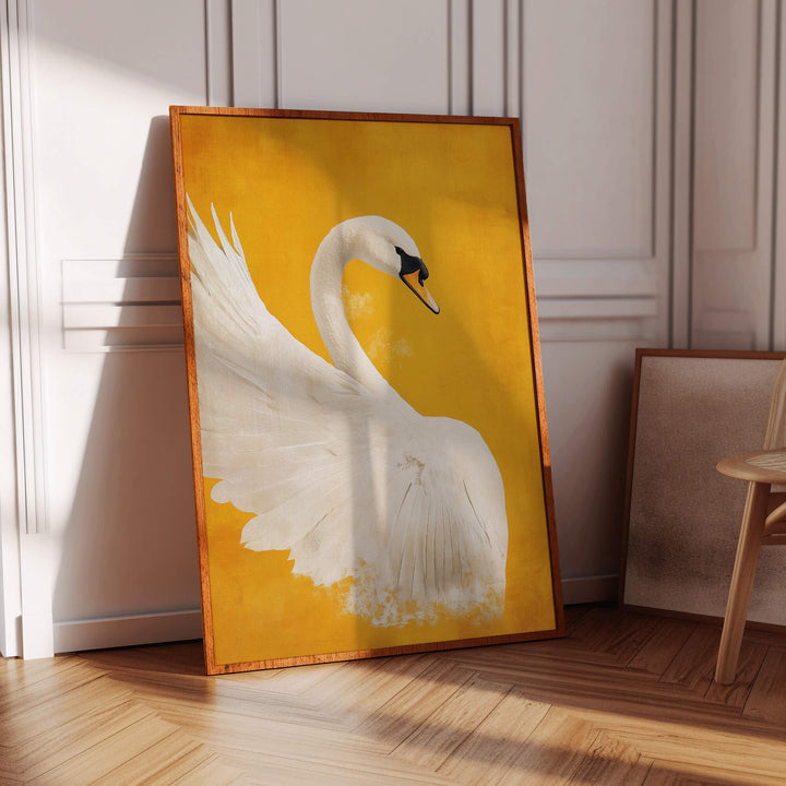 White Swan No4 Print Wall Art Moncasso