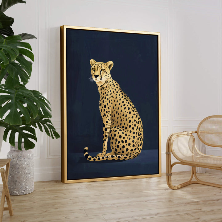 Yellow Cheetah No2 Print Wall Art Moncasso