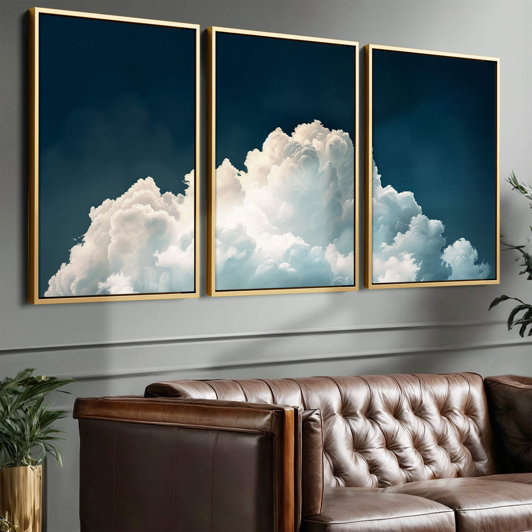 Dreaming Cloud Set of 3 Prints Wall Art Moncasso