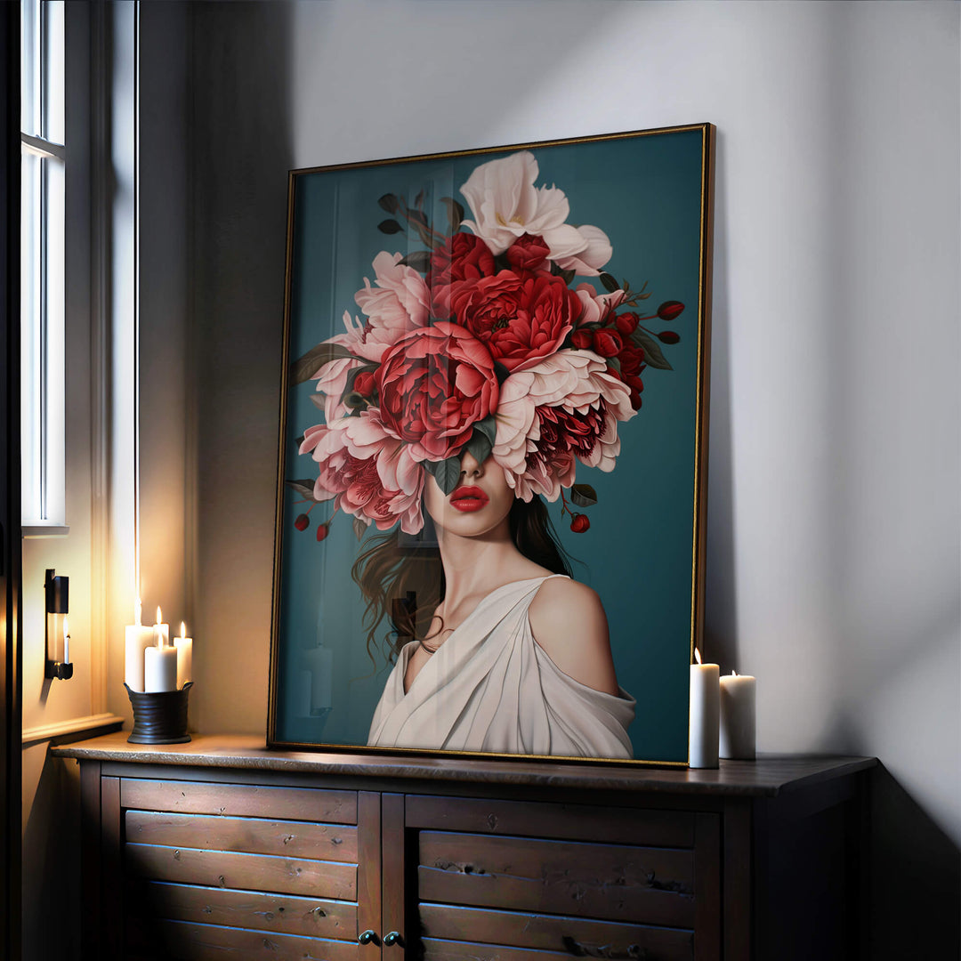 Rose Veil Print Wall Art Moncasso